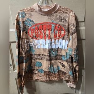 Post Malone Posty Co. F-1 Trillion Camo Long Sleeve Graphic Tshirt GUC Size: M